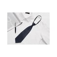 thumbnail image 5 of INSPIRE CHIC Men's Pre-Tied Zipper Tie Solid Color Formal Casual Adjustable Wide Tie Navy Blue 35cm/13.8', 5 of 6