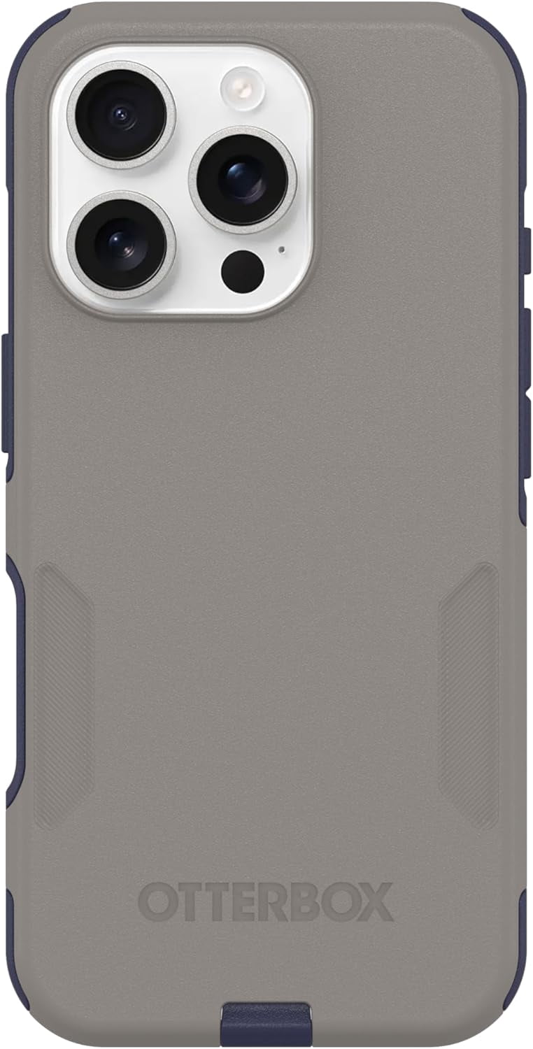 OtterBox iPhone 16 Pro (Only) - Commuter Series MagSafe Case - Fogbound Blue (Grey & Blue) - Built-in Magnets - Slim & Tough - Pocket-Friendly - with Port Protection