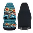 thumbnail image 3 of Funda de asiento de coche TOADDMOS Hawaii Hibiscus Turtle para asientos delanteros, 3 of 6