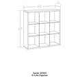 thumbnail image 2 of Bowery Hill Organisateur Moderne en Bois Manufacturé 9 Cubes en Pin Rural, 2 of 9