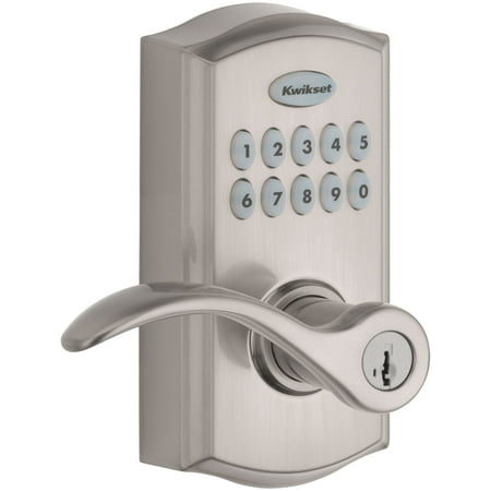 Kwikset SmartCode 955 Satin Nickel Metal Electronic Touch Pad Entry Lever