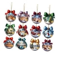 thumbnail image 2 of Qwtwty 12 Pcs Vintage Christmas Ornaments Set, Shatterproof Christmas Wooden Hanging Pendants with Gift Box Packaging for Home Holiday Party Decor, 2 of 7