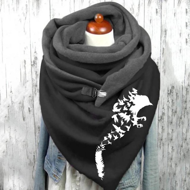 Bufanda con estampado de Feliz Navidad para mujer, bufandas cálidas informales con botón, chales suaves, regalos de invierno