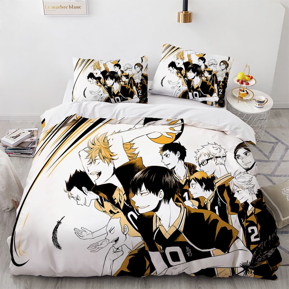 Ultra Soft Microfiber Haikyuu Bedding Bed Set Twin Size for Kids Teens