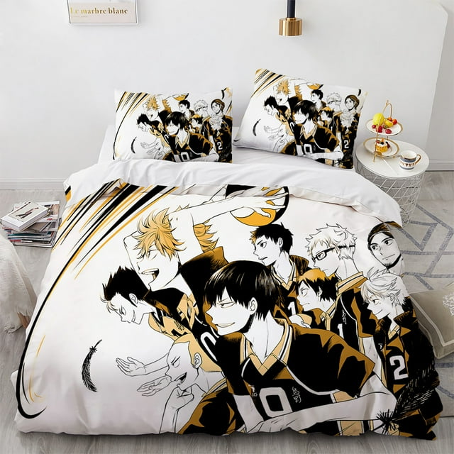 Anime Haikyuu Quilt Bedding Sets 3D Print Lightweight Cosplay Haikyuu