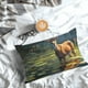 thumbnail image 5 of Fotbe Peaceful Deer Lily Pond Funda de Almohada Decorativa Estilo Occidental, Lujo en Algodón, Fundas para Almohadas King, Cojín Estampado para Decoración del Hogar-14"x20", 5 of 6