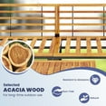 thumbnail image 3 of Spaco 5 Piece Patio Acacia Wood Chair Set with Ottomans and Coffee Table-Navy, 3 of 7