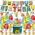 thumbnail image 3 of Banner desechable para fiesta de cumpleaños de Bob Esponja, adorno para tarta, bandera colgante, juego de globos de Bob Esponja, decoración de cumpleaños, 3 of 3
