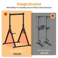 thumbnail image 6 of PROHIKER Folding Pull Up Station Power Tower for Home Gym, Height Adjustable Pull Up Bar Dip Station, Multifunctional Full Body Strength Training Fitness Equipment, Triangle Structure, 6 of 7