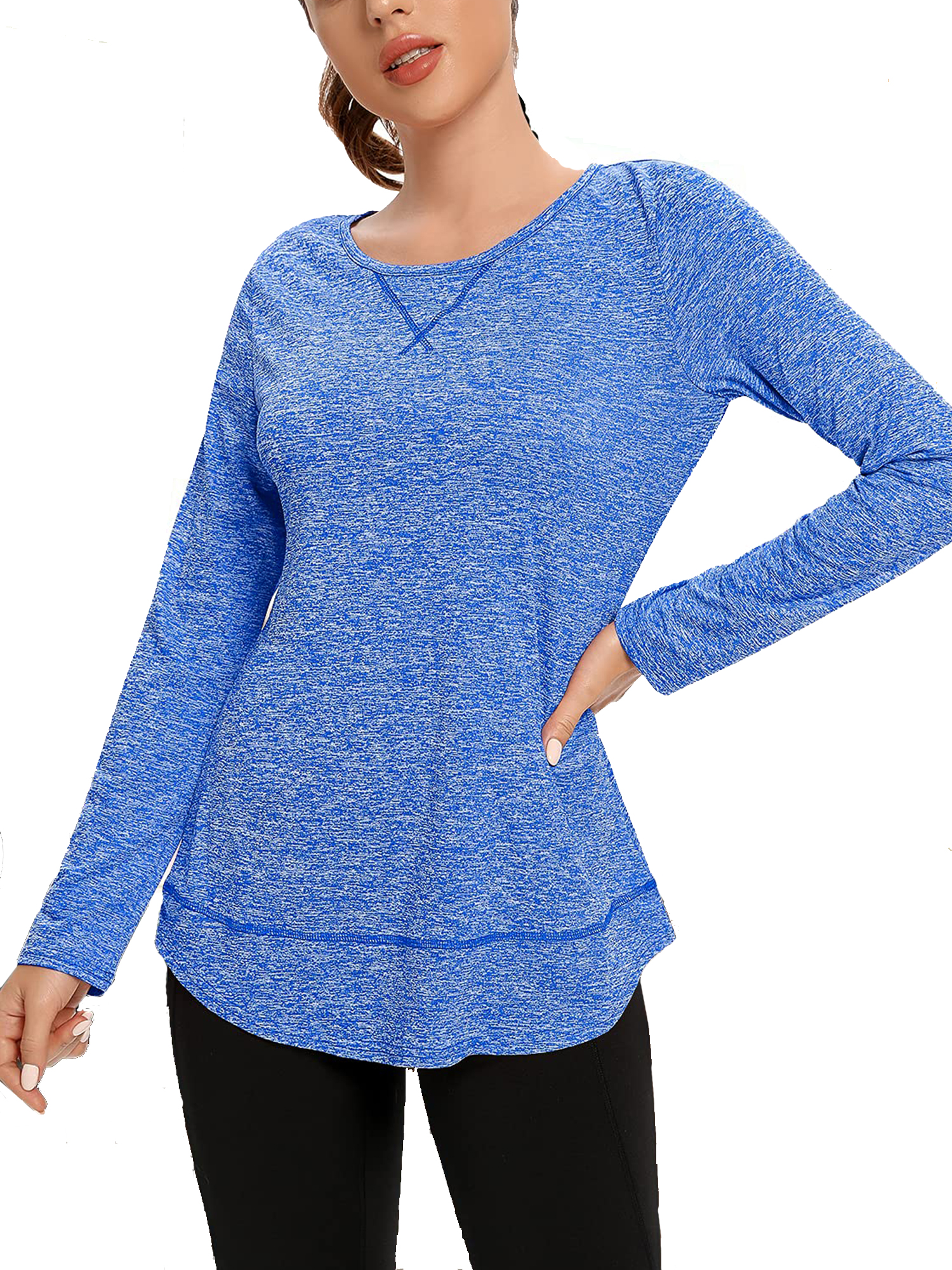 blue activewear top