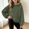 thumbnail image 5 of Girls Polka Dot Hooded Sweatshirt Oversized Long Sleeve Pullover Top Drop Shoulder Loose Fit Fall Winter Casual Tops for Teens, 5 of 8