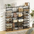 thumbnail image 3 of BGTREND 10-Tier Shoe Rack 4-Row Large Metal Shoe Storage Organizer 65-70 Pairs for Garage Entryway Closet (68 inches, Black), 3 of 7
