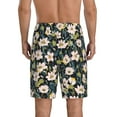 thumbnail image 3 of Kdxio Flowers Print Mens Sleep Shorts Bottoms Soft Comfy Pajama Wear Pants with Drawstring Pockets, 3 of 7