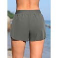 thumbnail image 5 of Asoul Womens Elastic Waisted Swim Bottoms High Split Board Shorts Bikini Beach Shorts with Pockets, 5 of 6