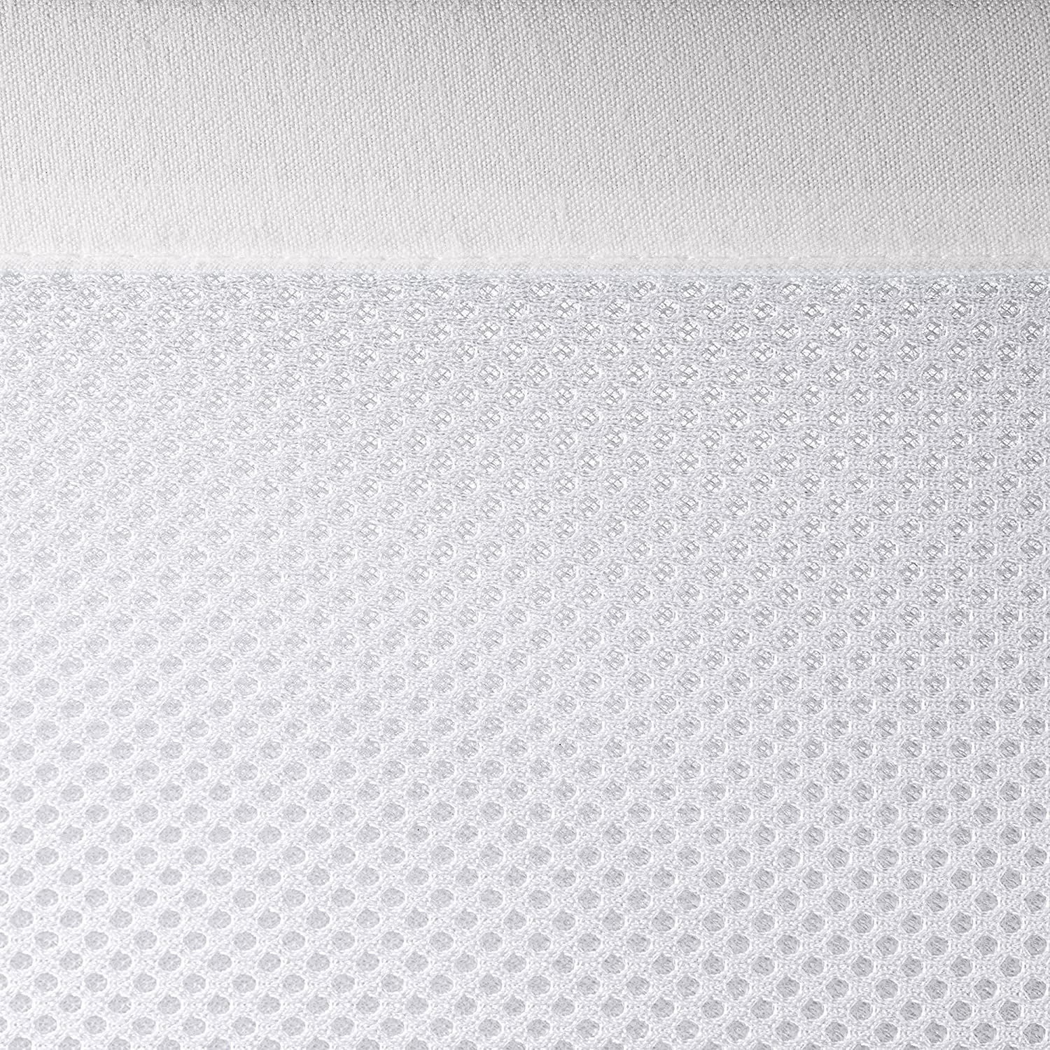 White and Gray Seersucker Trim BreathableBaby Classic Breathable Mesh Crib Liner 