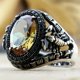 thumbnail image 1 of Nuevo anillo de lujo con incrustaciones de esmeralda para hombre, anillo de personalidad dominante Retro para asistir a la joyería de fiesta de banquete Tan Jianjun unisex, 1 of 2