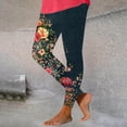 thumbnail image 2 of Floleo Women's Vintage Floral Print Leggings High Waist Stretch Yoga Pants Slim Fit Patterned Tights for Gym Workout Casual Daily Wear, 2 of 3