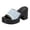 Blue, variant on Ladies Plaid Platform Slip on Backless Dress Sandals Fashion Casual Checkered Wedge Chunky Block Heels Dressy Pumps for Woman 2026 Summer