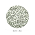 thumbnail image 3 of Hyknon Natural Straw Round Placemat, 15 Inch Heat Resistant Non Slip Plate Chargers, Boho Farmhouse Rustic Woven Place Mats, Durable Rattan Wicker Table Mats with Ball Trims for Kitchen Dining Table, 3 of 6