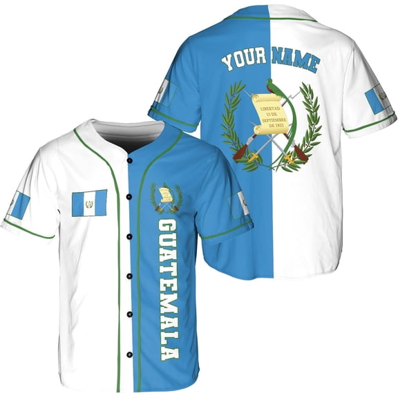 Personalized Name Guatemala Baseball Jersey Shirt Guatemala Camisas Guatemalan Pride T-Shirt Guatemala 3D Shirts (S)