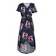 thumbnail image 1 of Vestido casual estampado de manga corta con cuello en V para mujer de moda Fridja  qw6533, 1 of 6