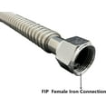 FIP x FIP x 24Inch Corrugated ible Stainless Steel Water Heater
