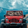 thumbnail image 3 of XYZCANDO Tiger Windshield Sun Shade for 2018-2025 Jeep Wrangler JL JLU & 2020-2025 Jeep Gladiator, Reflective 310T Material Foldable Sunshade Aluminum Foil Sun Shield, 3 of 7