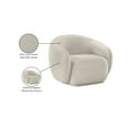 thumbnail image 2 of Meridian Furniture Emery Cream Velvet Chair, 2 of 8