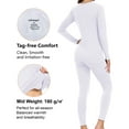 thumbnail image 6 of wirarpa Women's Lightweight Thermal Underwear Set,Cozy Cotton Long Johns Pajamas for Fall & Winter White S-2XL, 6 of 8