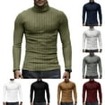 thumbnail image 2 of TrdSipl Men's Casual Slim Basic Tops Knit Light Weight Turtleneck Pullover Sweater 2025 Winter Warm Undershirts Light Gray 1 2XL, 2 of 8