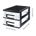 thumbnail image 4 of Storage Organizer Drawer Plastic Drawers Desk  Office Jewelry Small Cabinet Type Closet Cosmetics 3 Layer Box Shelf Mini, 4 of 7