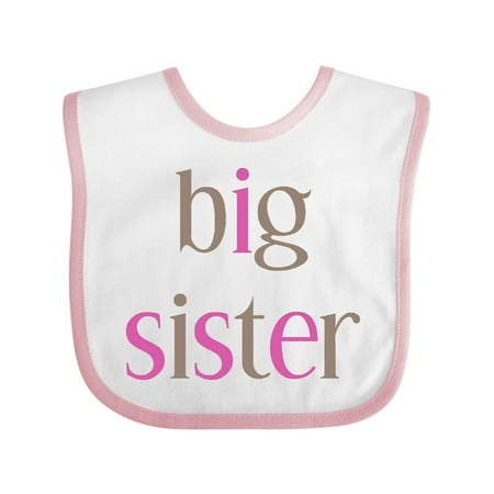 

Inktastic big sister Girls Baby Bib