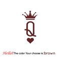 thumbnail image 1 of Motor Helmet Sticker Queen Vinyl Decals For Motorcycle Helmet Decal Decor Royal Q Stickers, 1 of 5