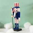 thumbnail image 4 of Raindrops Independence Day Nutcracker Patriotic Uncle Wooden Figure, 4 of 8