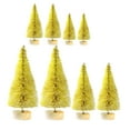 thumbnail image 3 of yotijay 8 Pieces Mini Artificial Christmas Tree Ornaments 4 Sizes Bottle Brush Trees for Yellow, 3 of 9