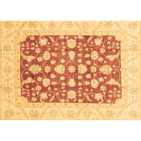 Ahgly Company Indoor Rectangle Abstract Brown Modern Area Rugs, 4' x 6'