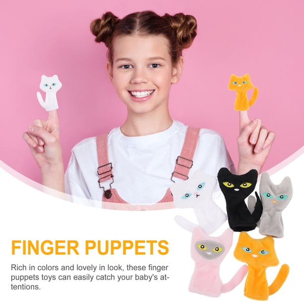 4 Marionnettes à Main Animaux En Peluche – Jeu De Rôle Et Théâtre Dès 3 Ans – Lot Éducatif
