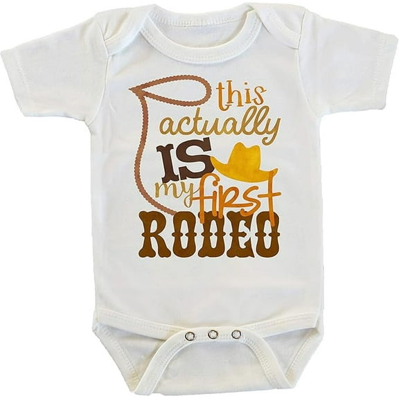 My First Rodeo Cowboy Hat Lasso Onesie/Bodysuit