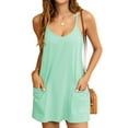 thumbnail image 2 of Sleeveless Women 2 Pieces Yoga Sets Tank Mini Dress & Leggings, 2 of 5