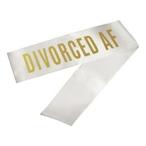 Koyal Wholesale Funny Divorce Party Sashes, Divorced AF