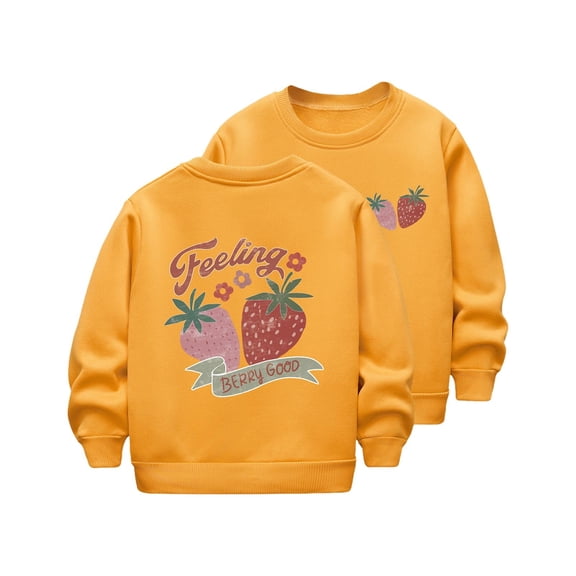 DxhmoneyHX Sweatshirts for Girls Cute Fashion Printed Long Sleeve Athletic Tops Soft Comfy Fleece Lined Warm Blouses Fall Winter Clothing Size 7 Years