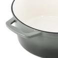 thumbnail image 5 of MegaChef 2.7 Quart Round Enameled Cast Iron Casserole in Gradient Gray, 5 of 7