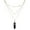 Black, variant on Necklace Hexagonal Rhomboid Faux Crystal 3 Layers Women Heart Beads All Match Choker for Wedding