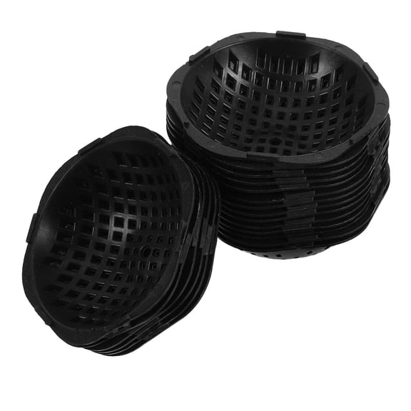 NIAIZEK 20Pcs Black Plastic Flower Pot Hole Mesh Pads Round Drainage Screen for Garden Plants
