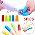 thumbnail image 6 of Gel Finger Protector,Elastic Silicone Finger Cots Tips Covers Protectors Scald-proof Anti-slip Anti-Burn,Provide Relief for Finger Cracking,Blisters and Calluses Protect,5 Sets, 6 of 7