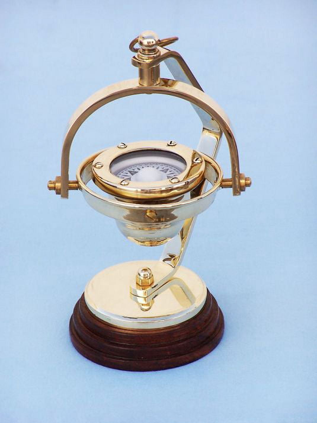 Handcrafted Model Ships CO-0555 Solid Brass Hanging Compass 8 in. Compasses Decorative Accent
