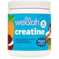 Wellah Creatine for Women (50 Servings) Blue Hawaii - 3g of Creatine Monohydrate Powder with Dandelion & Cranberry Extract