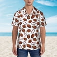 thumbnail image 2 of Honeii Football Print Men’s Hawaiian Shirt,Classic Button-Down Short Sleeve Shirt, for Beach, Vacation, and Outdoor Activities,Small, 2 of 7