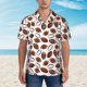 thumbnail image 2 of Fotbe Football Camisa Hawaiana para Hombre Unisex – Camisa Casual de Verano con Botones de Manga Corta de Algodón y Lino,3X-Large, 2 of 7