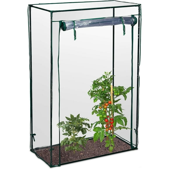 PVC 150 cm Tall Greenhouse Cold Frame Steel Frame Foil/Fabric Tarpaulin Sturdy, Transparent